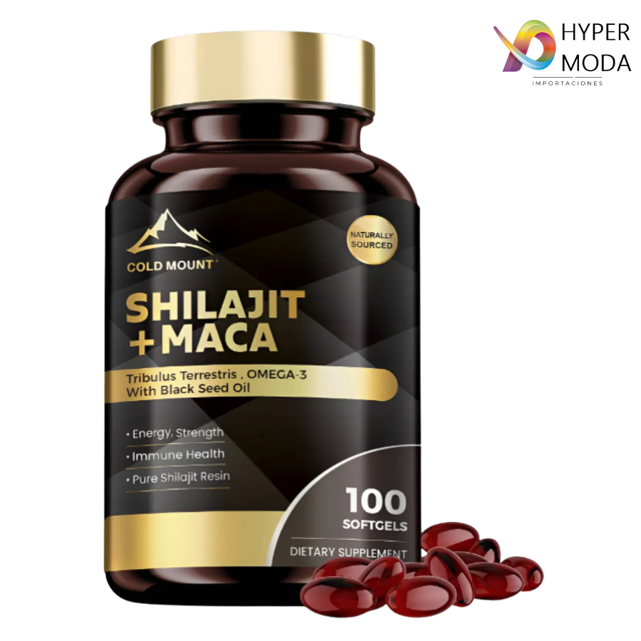 Suplemento Shilajit + Maca 100 capsulas
